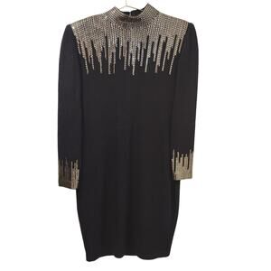ST. John Evening Santana black knit dress size 10